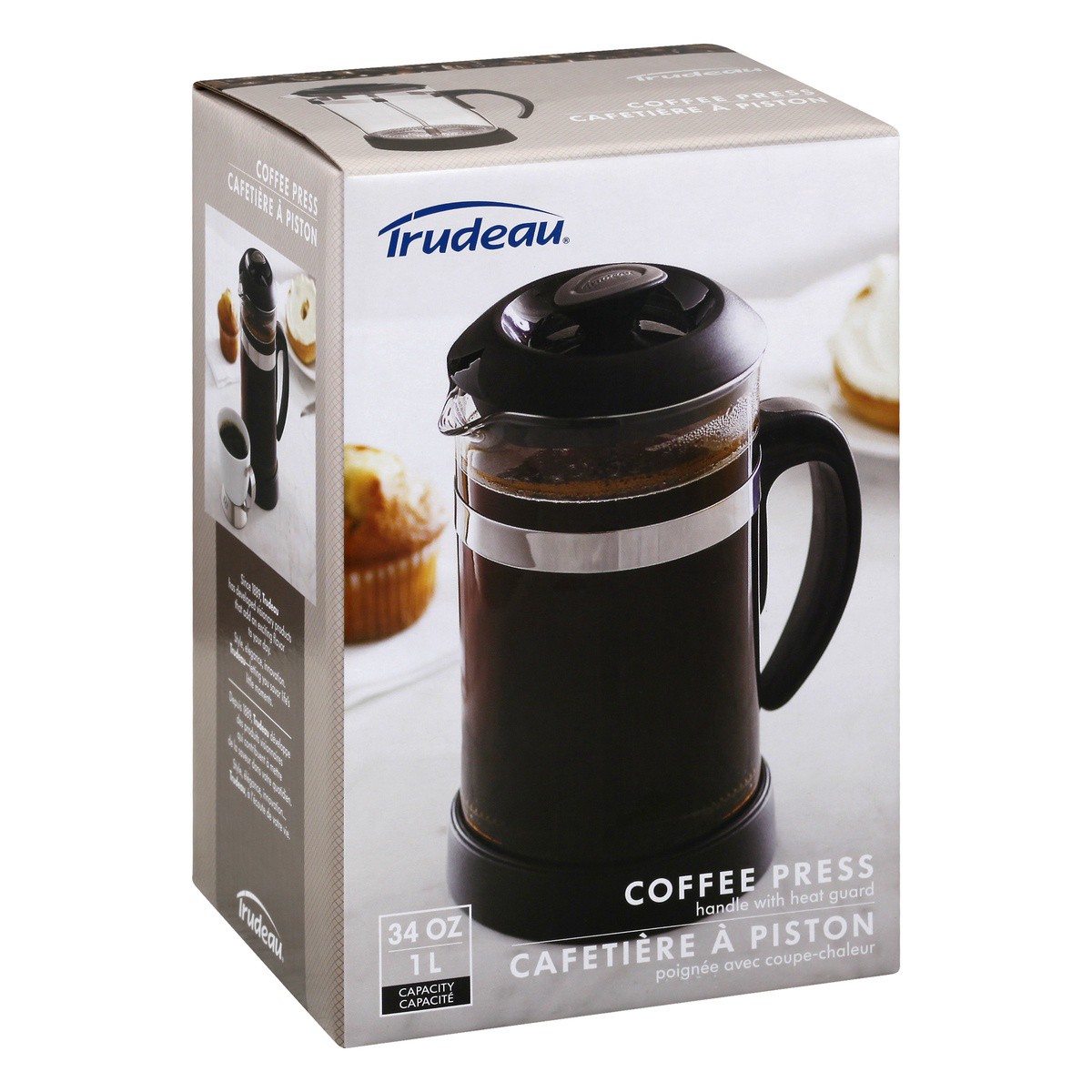 slide 4 of 9, Trudeau 1l Coffee Press - EA, 1 ct