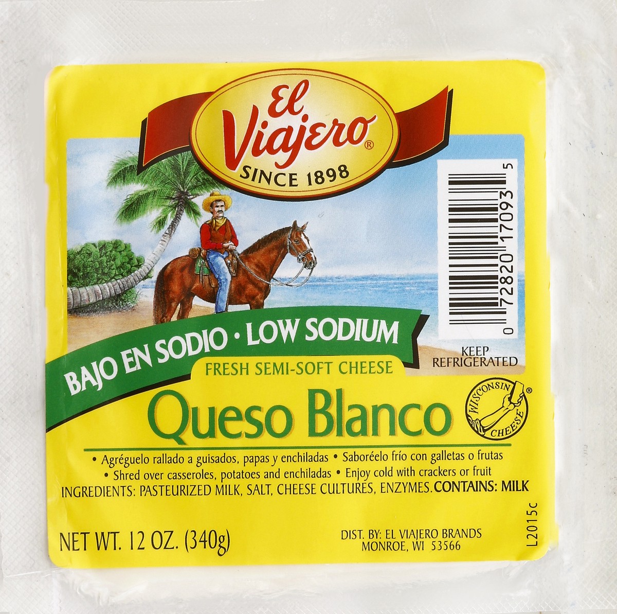 slide 4 of 5, El Viajero Cheese 12 oz, 12 oz