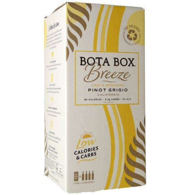 slide 1 of 8, Bota Box Breeze Pinot Grigio White Wine Bottle, 3 liter