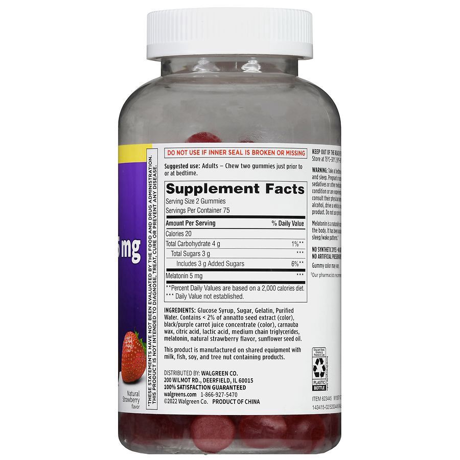 slide 2 of 5, Walgreens Melatonin 5 mg, 150 ct