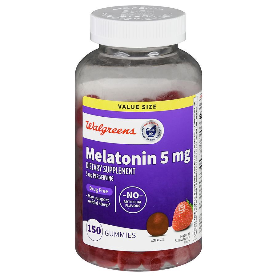 slide 1 of 5, Walgreens Melatonin 5 mg, 150 ct