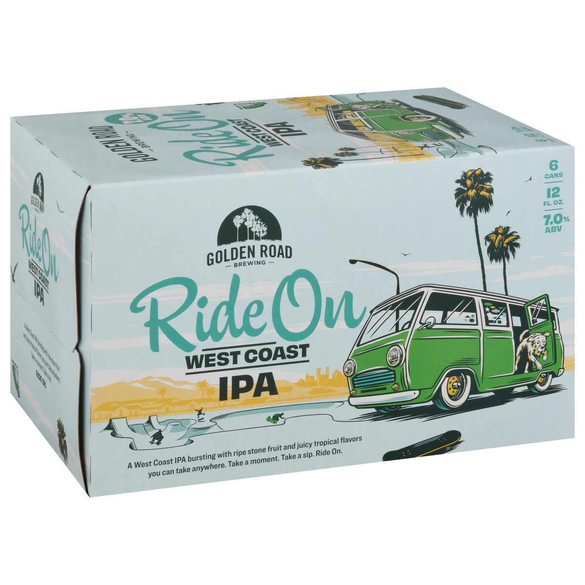 slide 7 of 9, Golden Road Ride On IPA, 6 Pack 12 FL OZ Cans, 6 ct; 12 oz