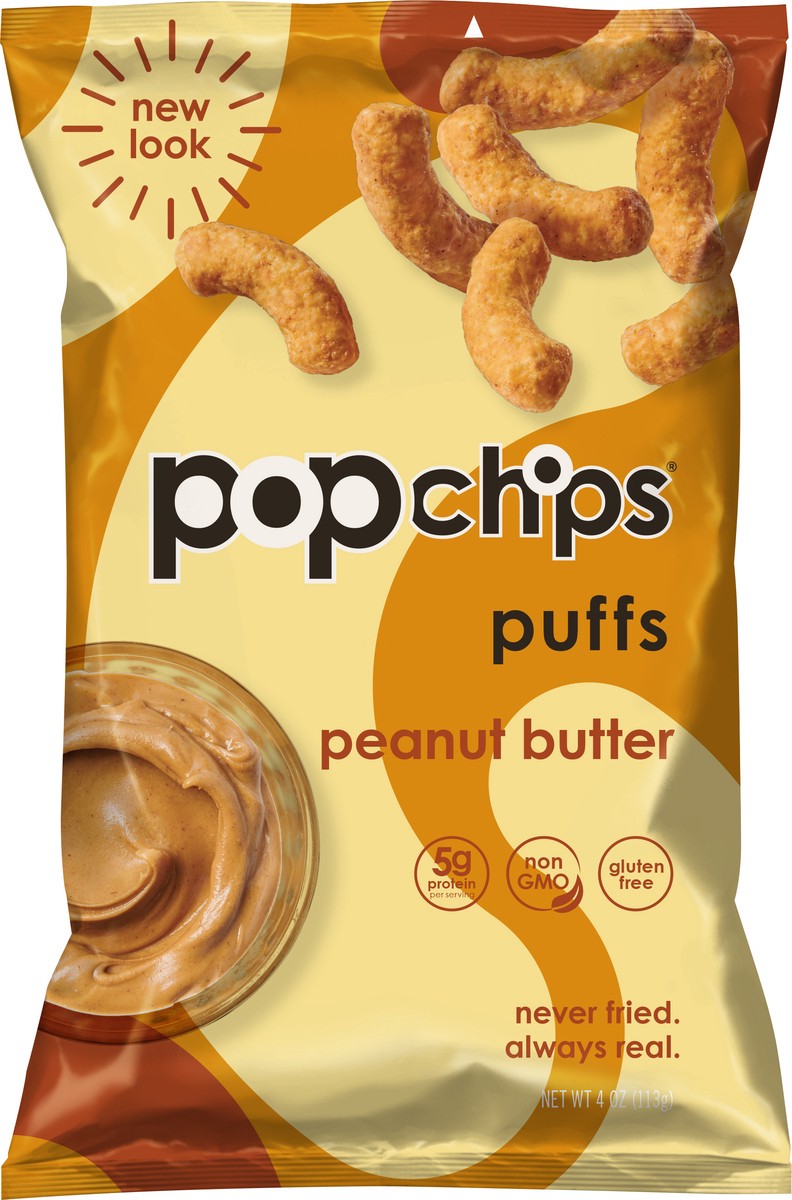 slide 3 of 3, popchips Peanut Butter Puffs 4 oz, 4 oz