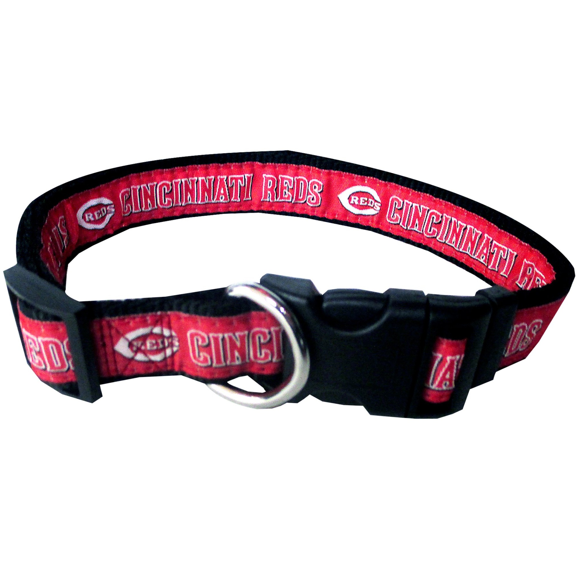 slide 1 of 1, Pets First Official MLB Cincinnati Reds Collar, MED