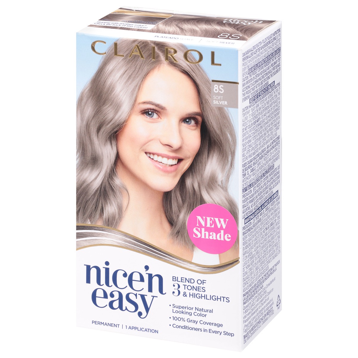 slide 9 of 9, Nice’n Easy Clairol Nice 'N Easy 8S Soft Silver, 1 ct