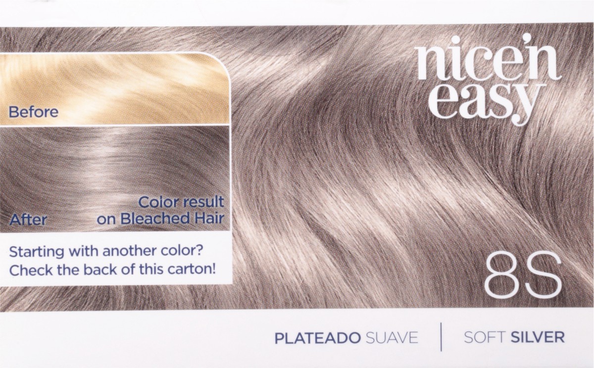 slide 5 of 9, Nice’n Easy Clairol Nice 'N Easy 8S Soft Silver, 1 ct
