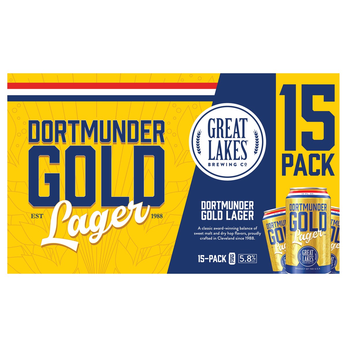 slide 1 of 7, Great Lakes Brewing Co. Great Lakes Dortmunder Gold Lager, 15 ct