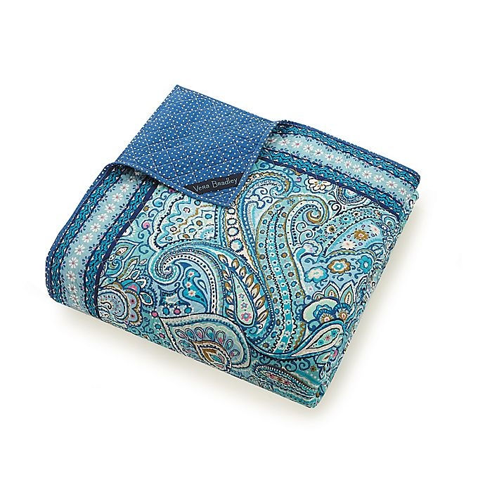 slide 2 of 3, Vera Bradley Daisy Dot Paisley Twin Quilt - Turquoise, 1 ct