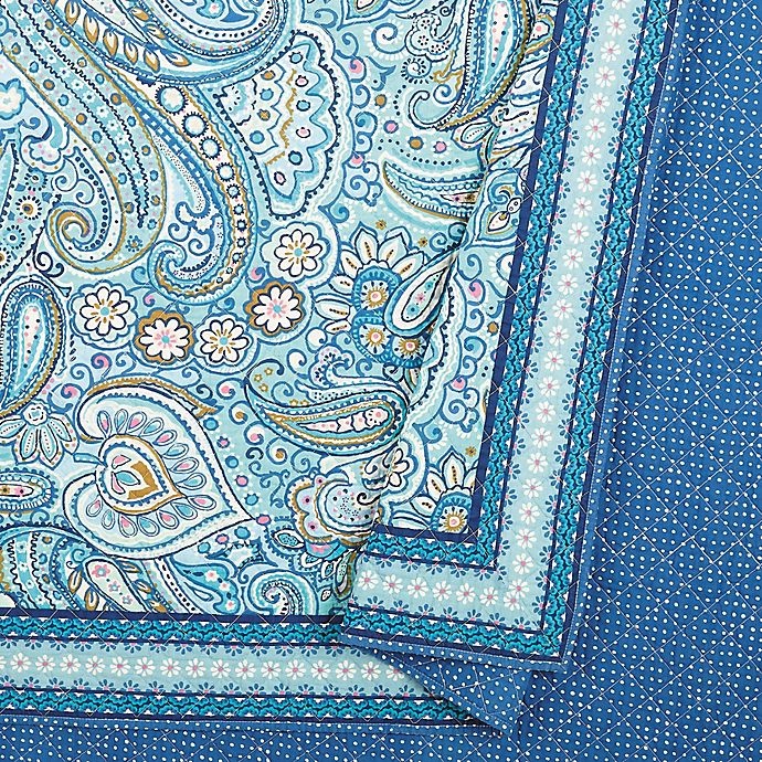 slide 3 of 3, Vera Bradley Daisy Dot Paisley Twin Quilt - Turquoise, 1 ct