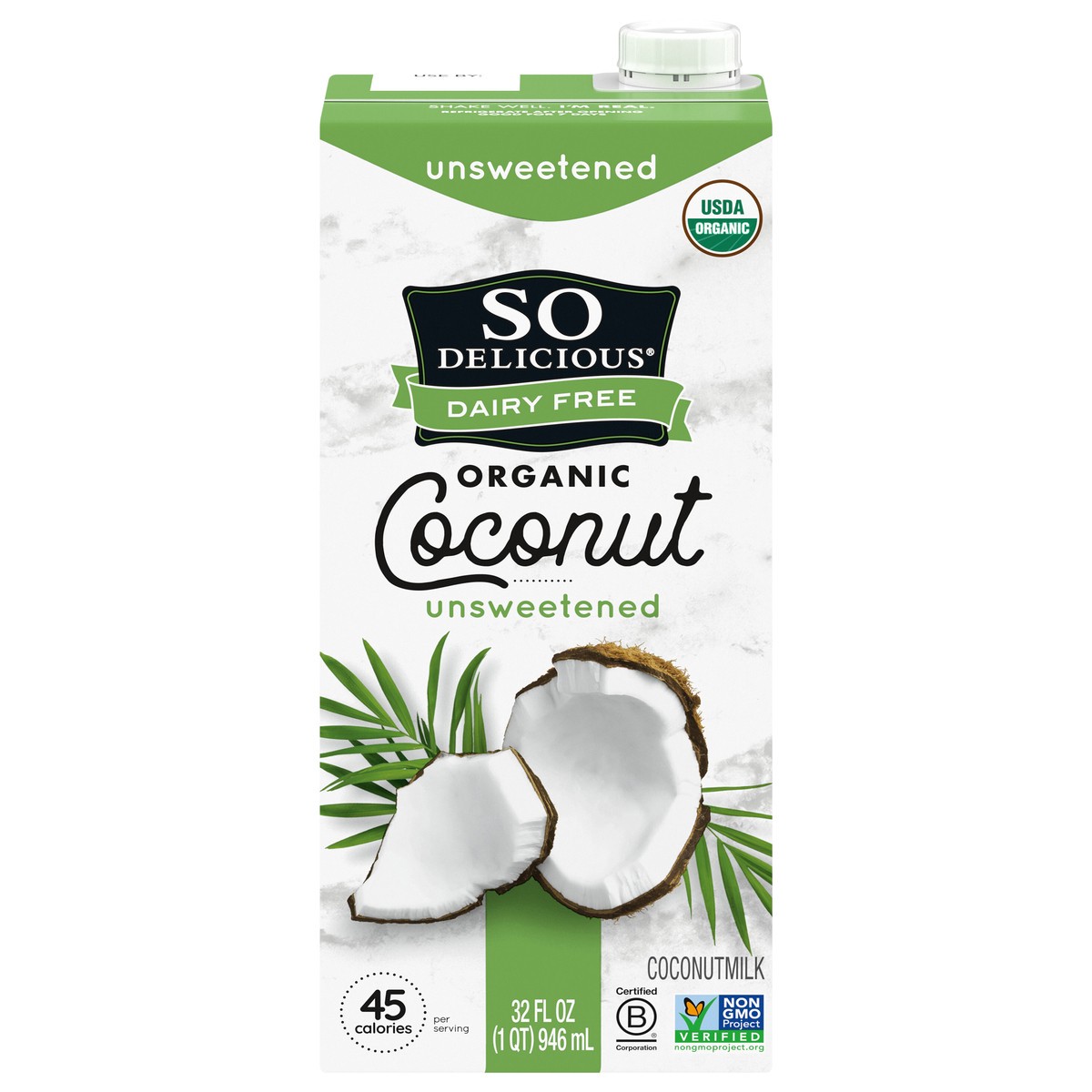 slide 1 of 5, So Delicious UHT Unsweetened Coconut Milk, 1 Quart, 32 fl oz