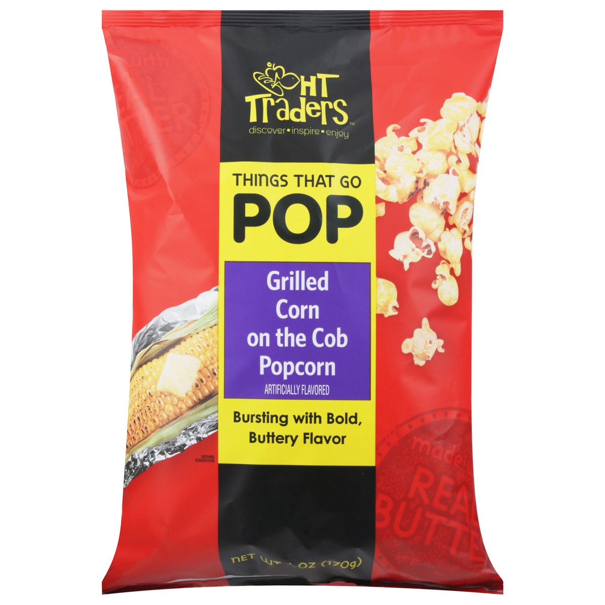 slide 1 of 1, Harris Teeter Traders Corn On The Cob Popcorn, 7 oz