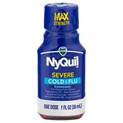 Vicks NyQuil Max Strength Severe Berry Flavor Cold & Flu 1 fl oz