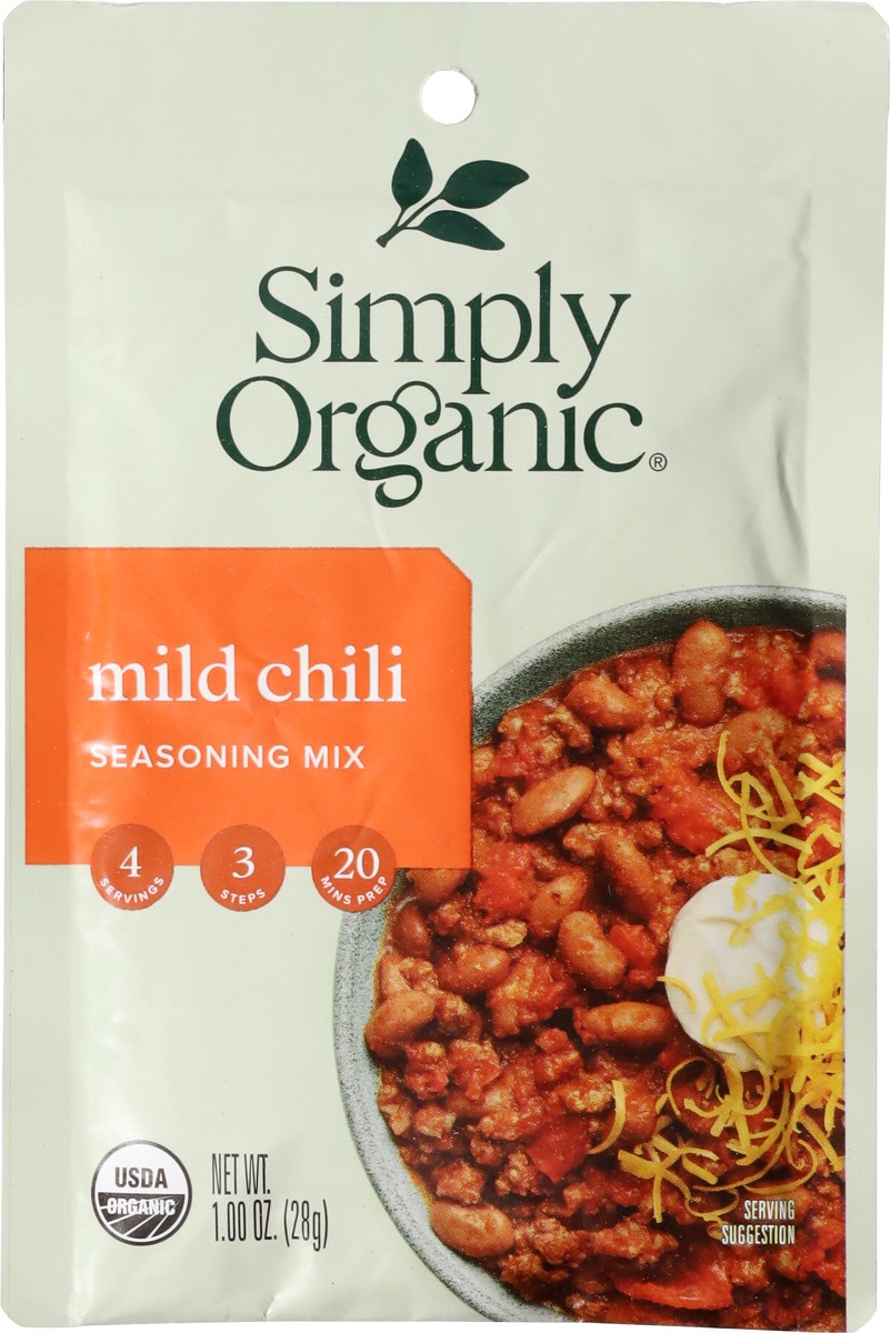 slide 5 of 9, Simply Organic Mild Chili Seasoning Mix, 1 oz