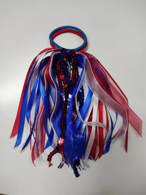 slide 8 of 9, Meijer Patriotic Hair Ribbons, 2 ct