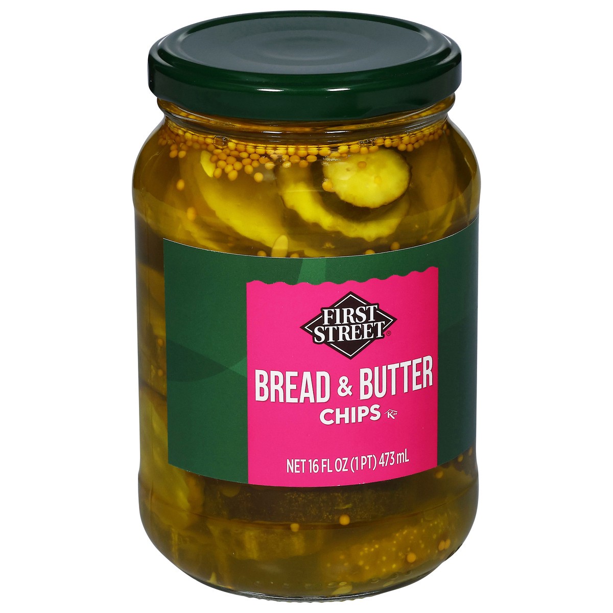 slide 2 of 4, First Street Bread & Butter Chips, 16 oz