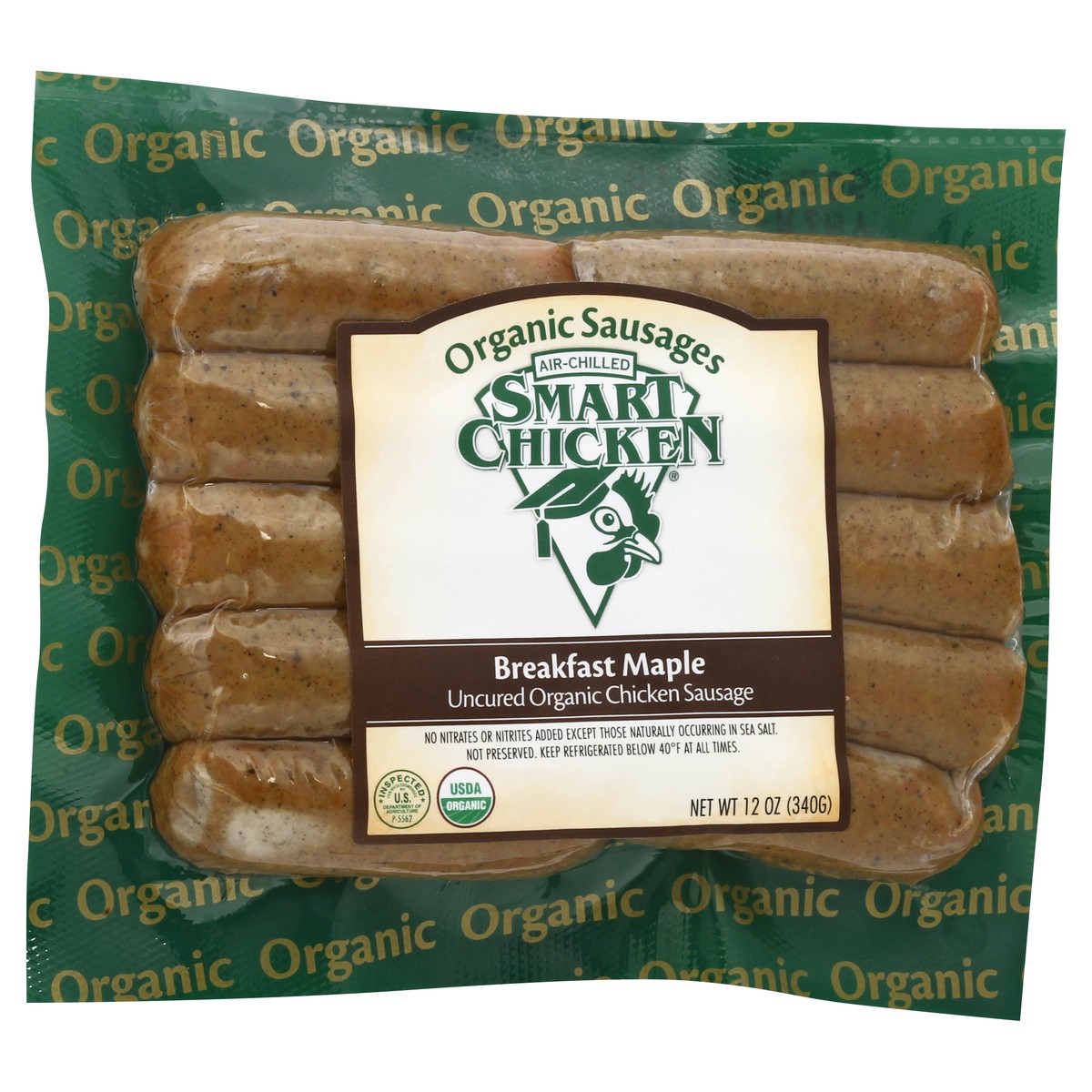 slide 3 of 10, Smart Chicken Tecumseh Farms Organic Breakfast Maple Uncured Chicken Sausage, 12 oz