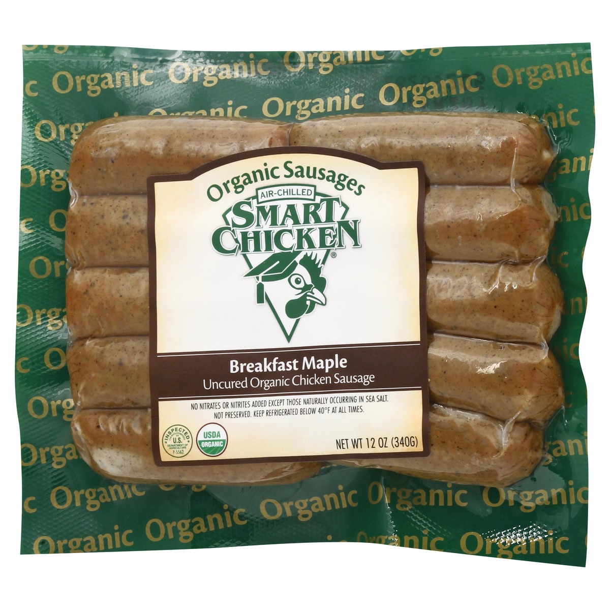 slide 4 of 10, Smart Chicken Tecumseh Farms Organic Breakfast Maple Uncured Chicken Sausage, 12 oz