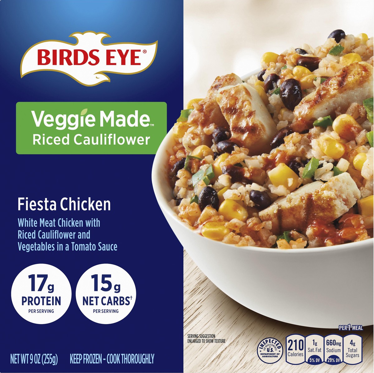 slide 10 of 11, Birds Eye Veggie Made Fiesta Chicken Riced Cauliflower 9 oz, 9 oz
