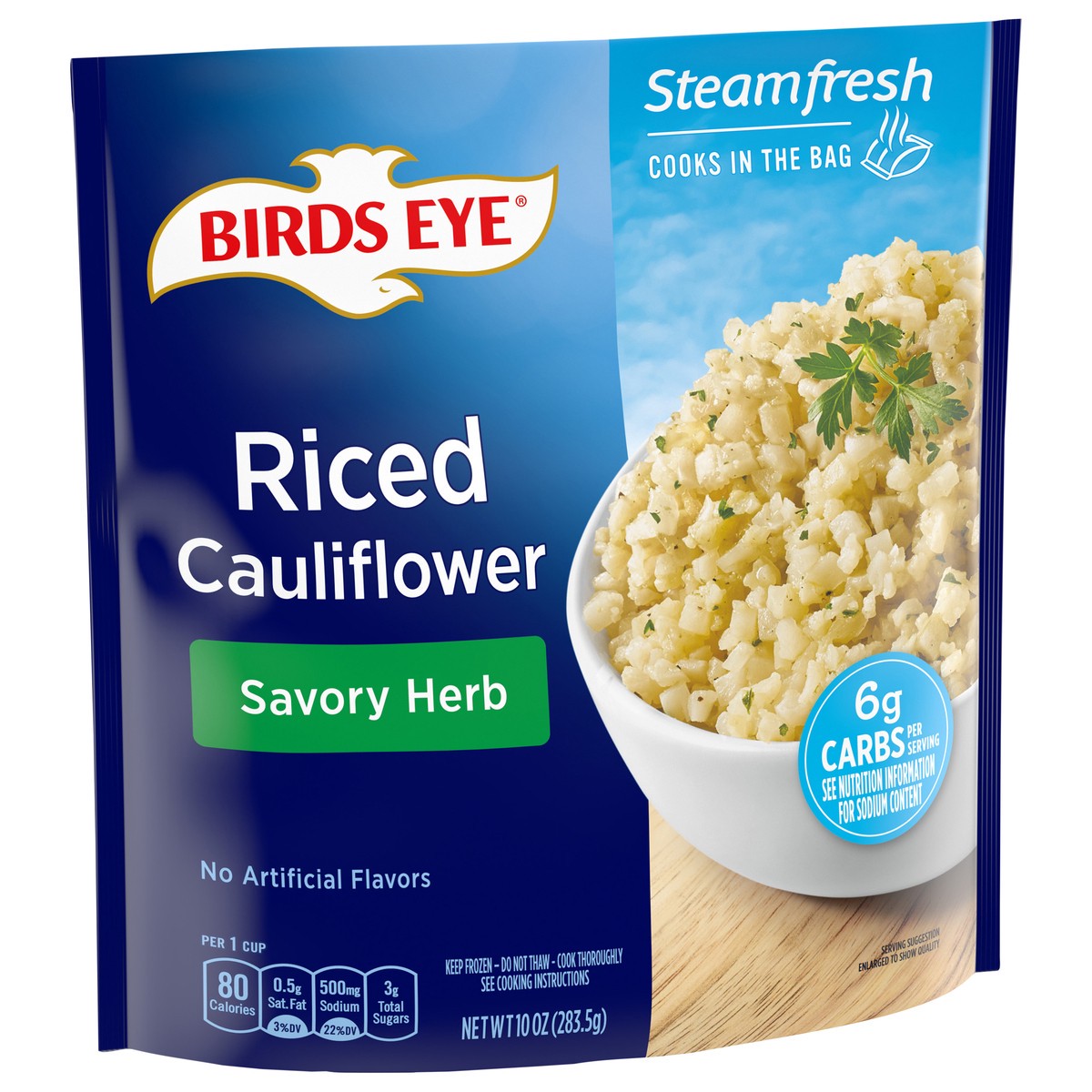 slide 6 of 9, Birds Eye Riced Cauliflower With Savory Herb, 10 oz