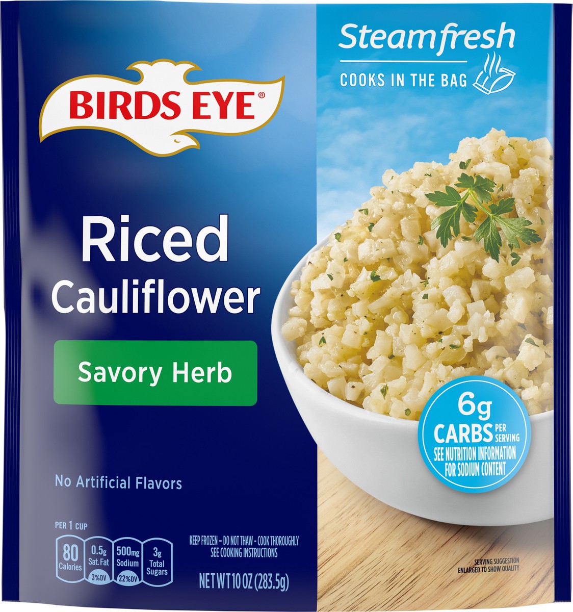 slide 2 of 9, Birds Eye Riced Cauliflower With Savory Herb, 10 oz