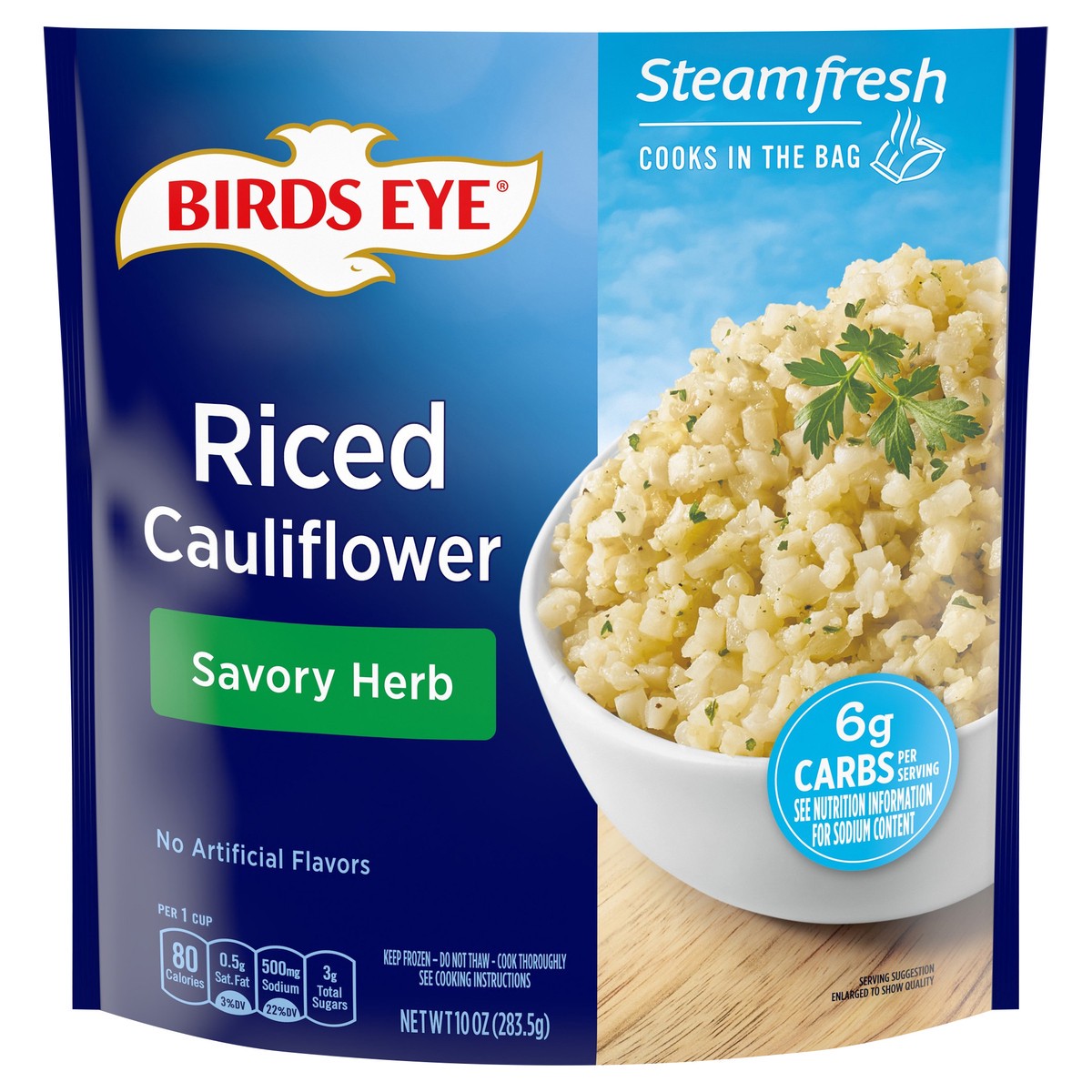 slide 1 of 10, Birds Eye Steamfresh Veggie Made Riced Cauliflower Savory Herb, 10 oz