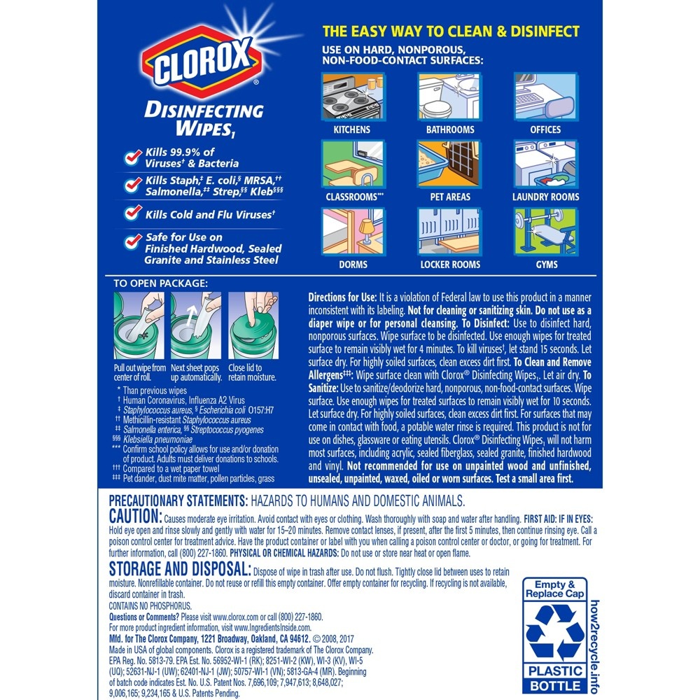 slide 2 of 8, Clorox Disinfecting Wipes Fresh Scent, 75 ct