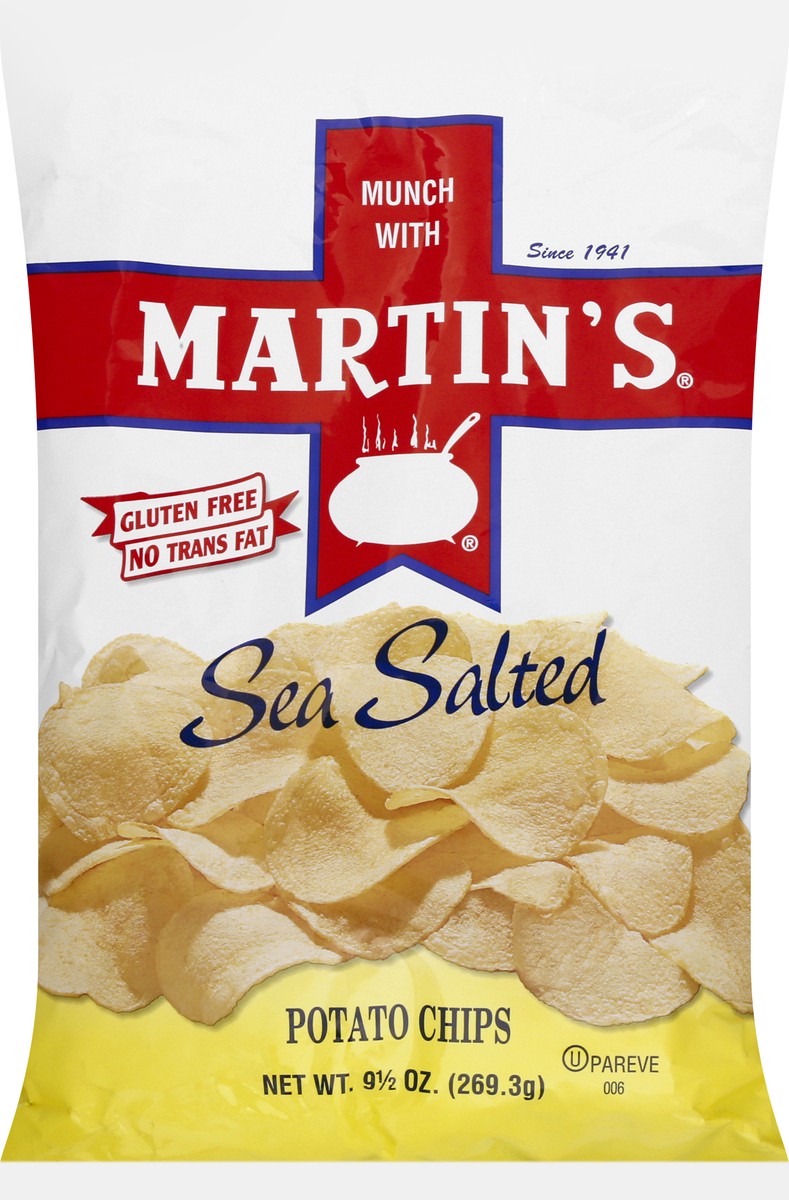 slide 3 of 13, Martin's Sea Salted Potato Chips 9.5 oz, 9.5 oz