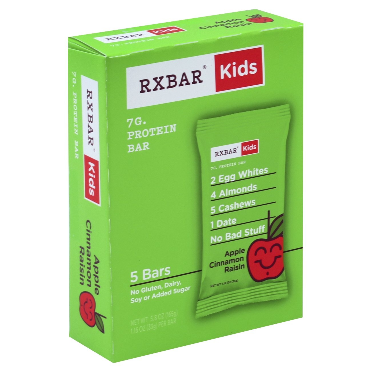 slide 1 of 4, RXBAR Apple Cinnamon Raisin Granola Bar, 5 ct; 7.25 oz