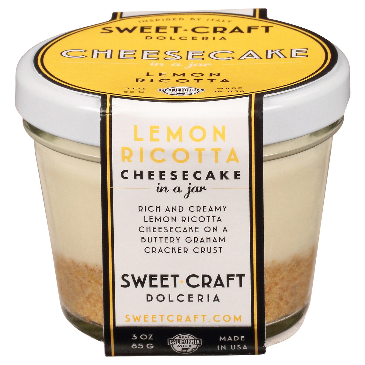 slide 1 of 9, Sweet Craft Dolceria Lemon Ricotta Cheesecake in a Jar 3 oz, 3 oz