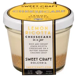 Sweet Craft Lemon Ricotta Cheesecake in a Jar - 3 oz