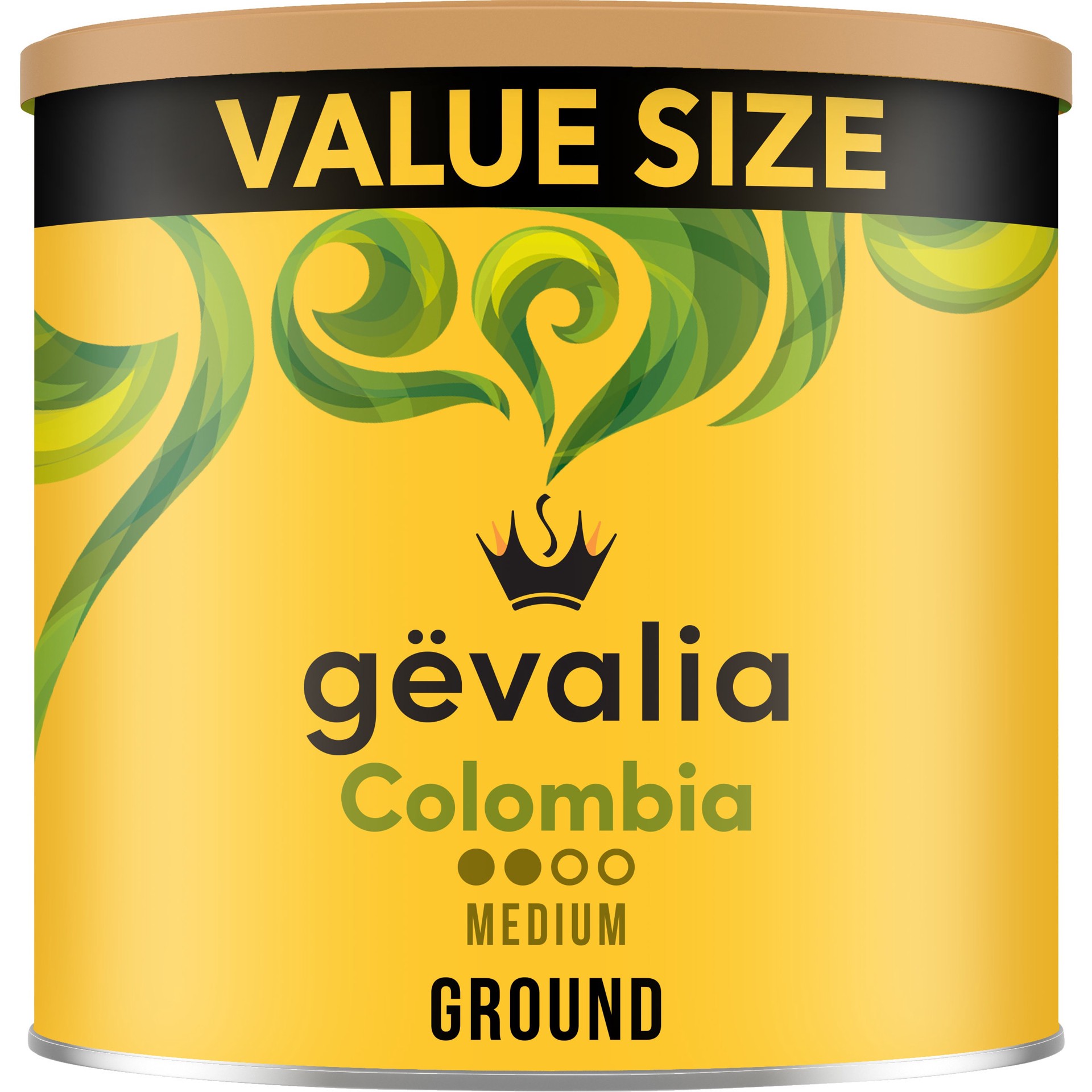 slide 1 of 4, Gevalia Colombia Medium Roast Ground Coffee, 31.9 oz Canister, 31.9 oz