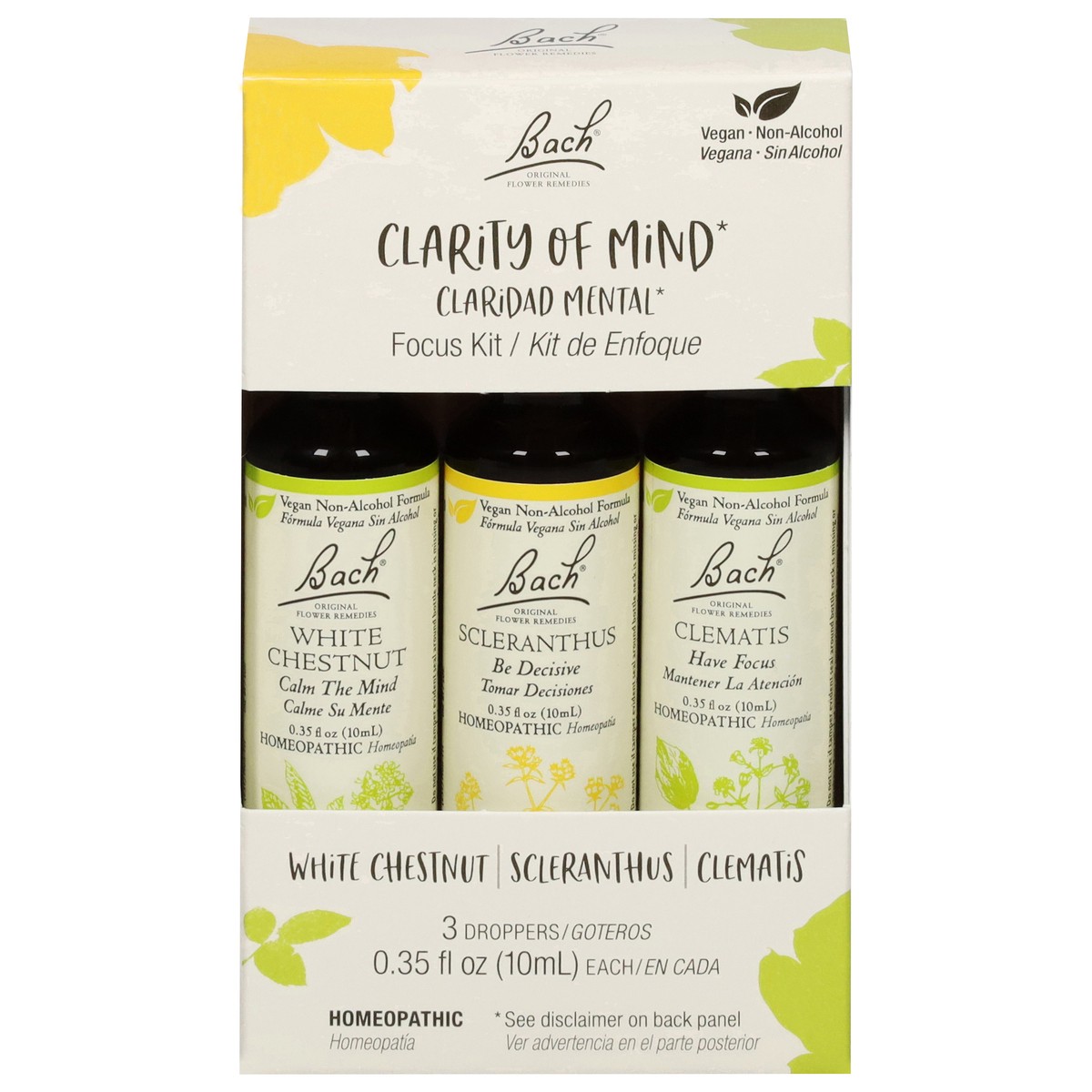slide 3 of 4, Bach Original Flower Remedies Clarity of Mind Focus Kit 3 - 0.35 fl oz Droppers, 3 ct
