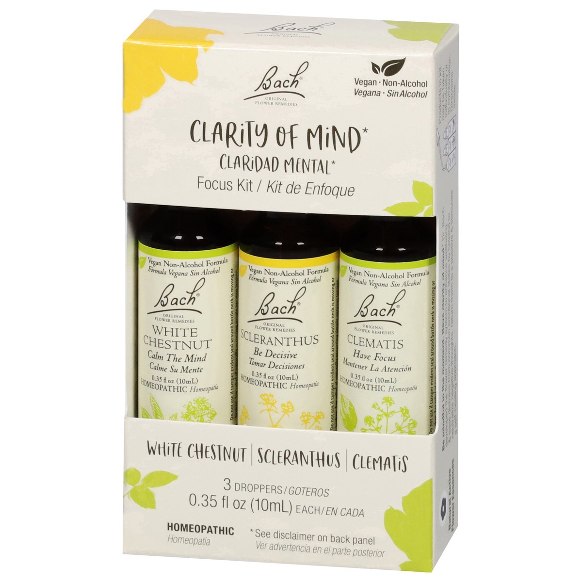 slide 4 of 4, Bach Original Flower Remedies Clarity of Mind Focus Kit 3 - 0.35 fl oz Droppers, 3 ct