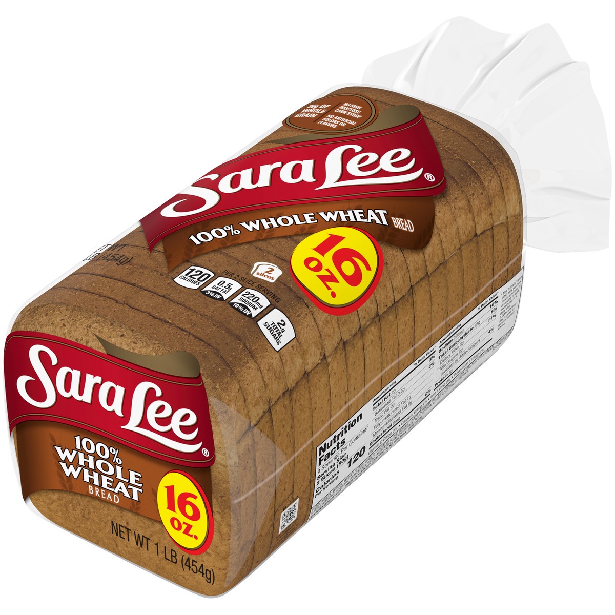 slide 2 of 9, Sara Lee 100% Whole Wheat Bread, 16 oz, 16 oz