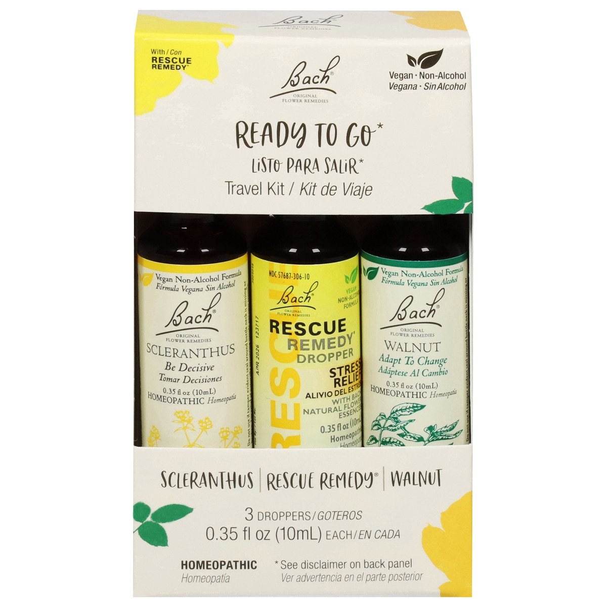 slide 4 of 4, Bach Original Flower Remedies Ready to Go Travel Kit 3 - 0.35 fl oz Droppers, 3 ct
