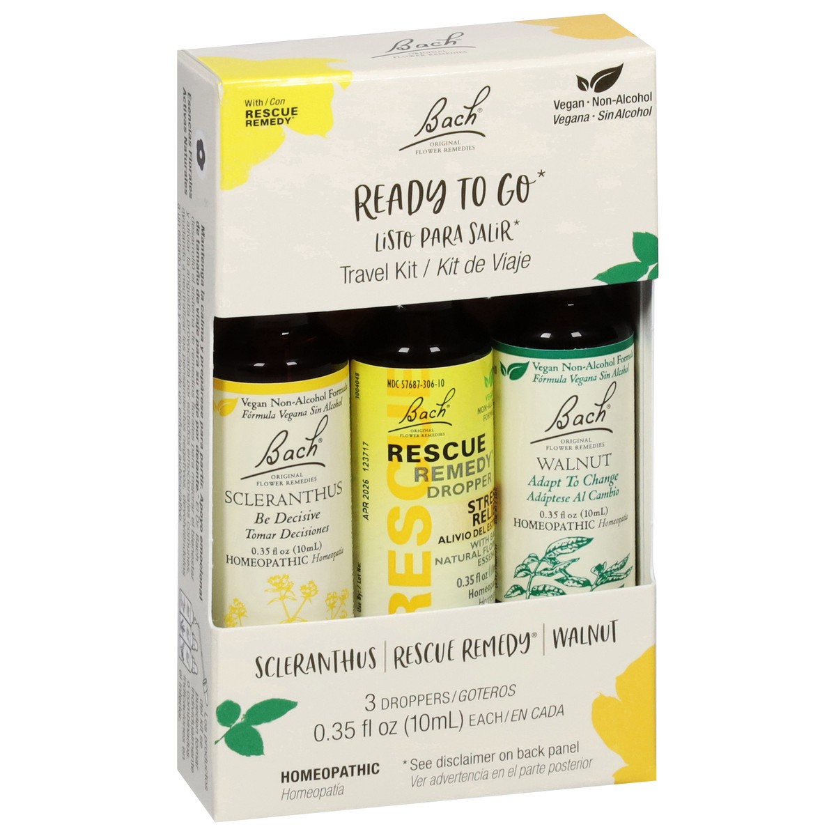 slide 3 of 4, Bach Original Flower Remedies Ready to Go Travel Kit 3 - 0.35 fl oz Droppers, 3 ct