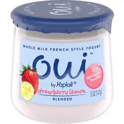 Oui by Yoplait Strawberry Lemon French Style Yogurt, 5 OZ