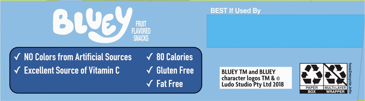 slide 2 of 9, Bluey Fruit Flavored Snacks, Treat Pouches, Gluten Free, 10 ct, 10 ct