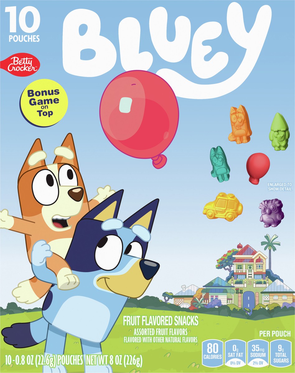 Bluey Fruit Flavored Snacks, Treat Pouches, Gluten Free, 10 ct 10 ct ...