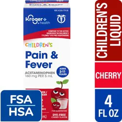 Kroger Health Children's Pain & Fever Cherry 160 Mg