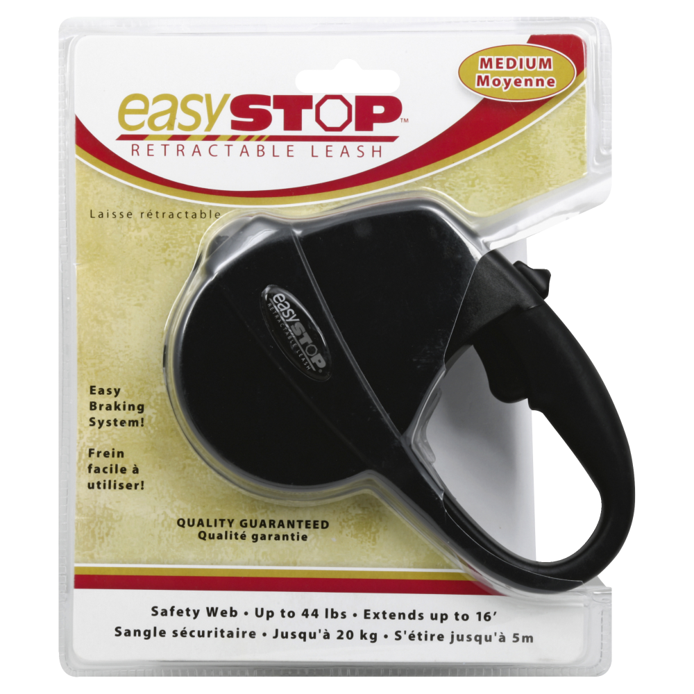 slide 1 of 1, Easy Stop™ Retractable Leash Assorted Medium, 1 ct