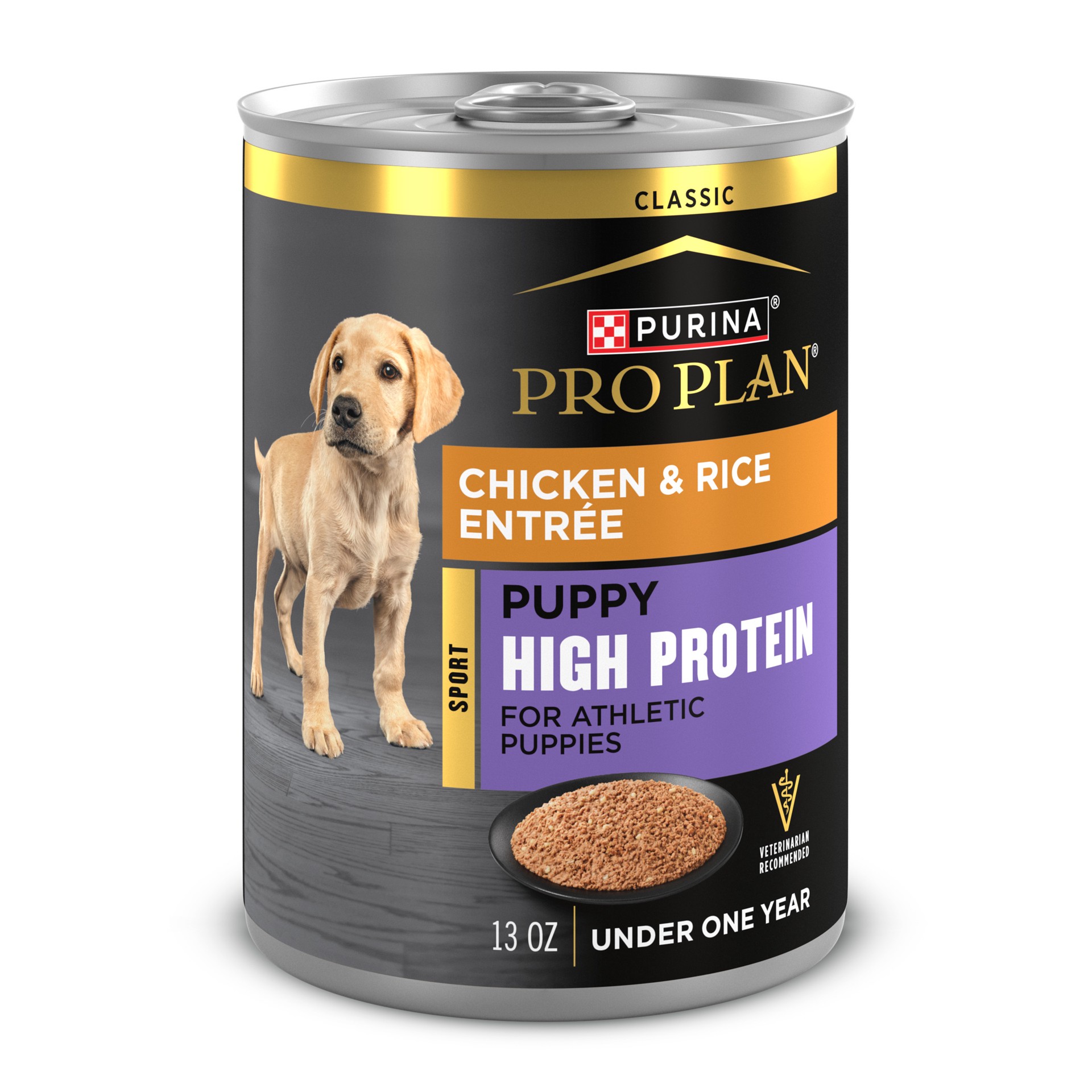 slide 1 of 9, Purina Pro Plan Sport High Protein Puppy Food Chicken and Rice Entree Wet Formula, 13 oz