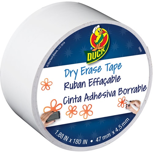 slide 1 of 1, Duck Brand Dry Erase Tape, 5 yd