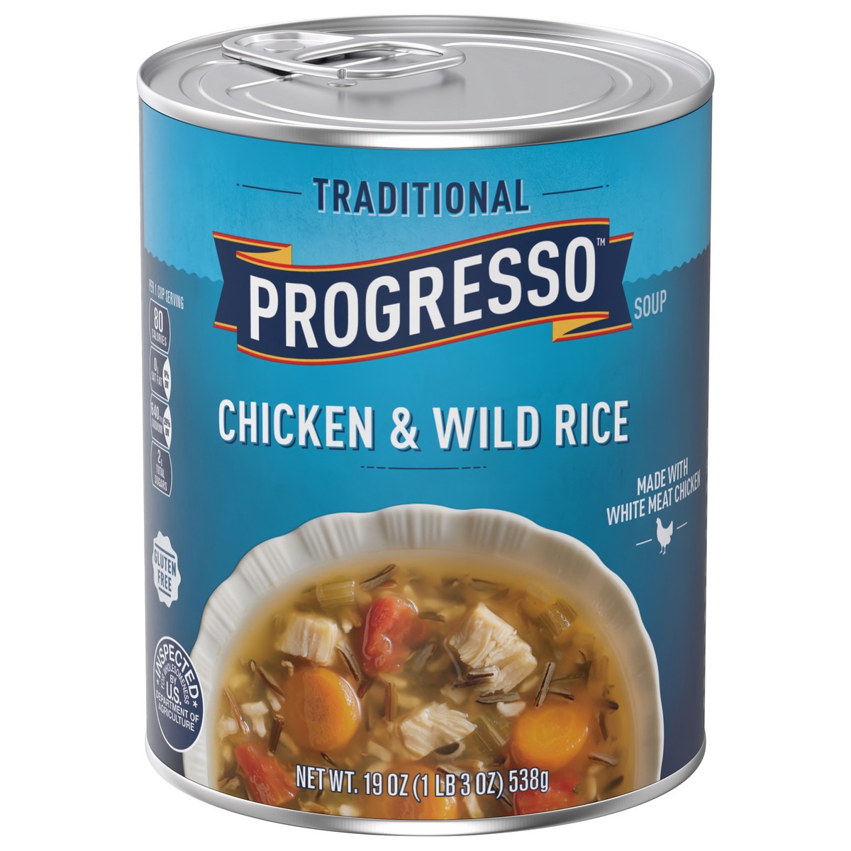 slide 1 of 9, Progresso Traditional, Chicken and Wild Rice Soup, Gluten Free, 19 oz., 19 oz