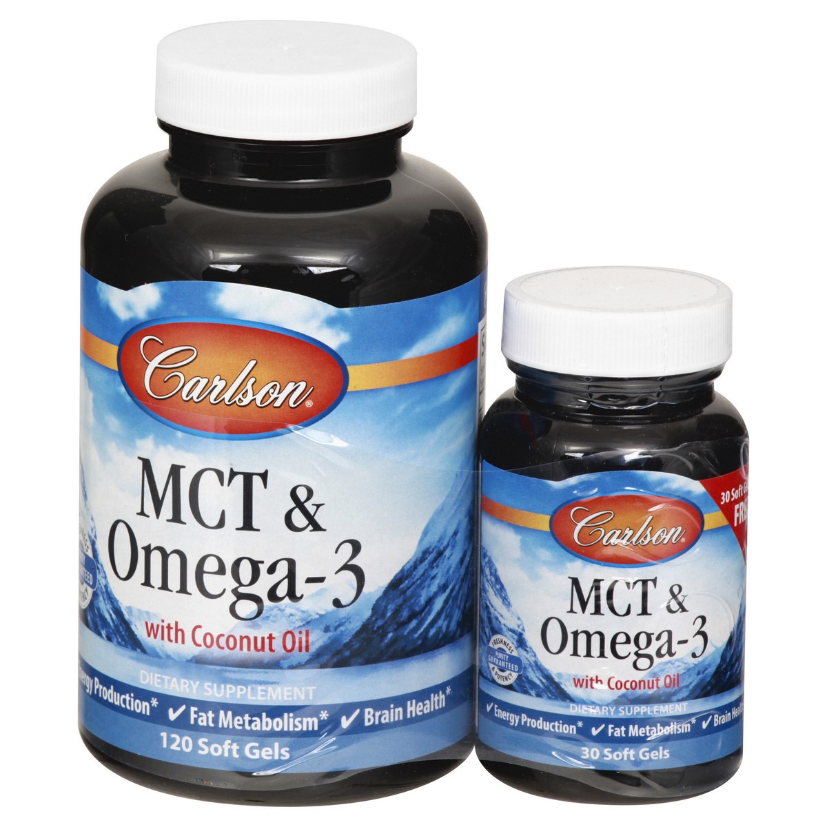 slide 3 of 12, Carlson With Coconut Oil Softgels MCT & Omega-3 150 ea, 150 ct