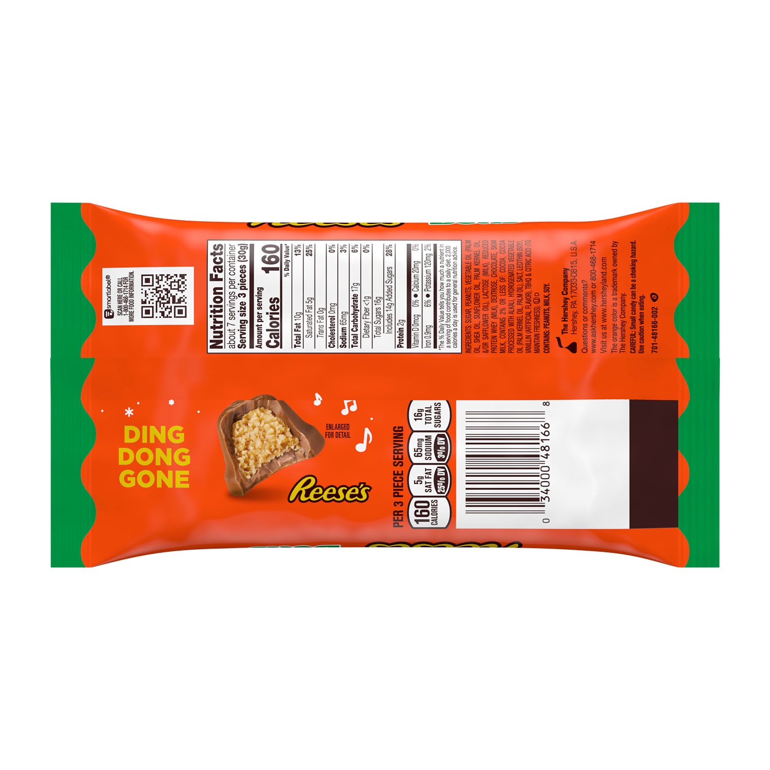 slide 2 of 4, Reese's Chocolate Peanut Butter Creme Bells, Christmas Candy Bag, 7.4 oz, 7.4 oz