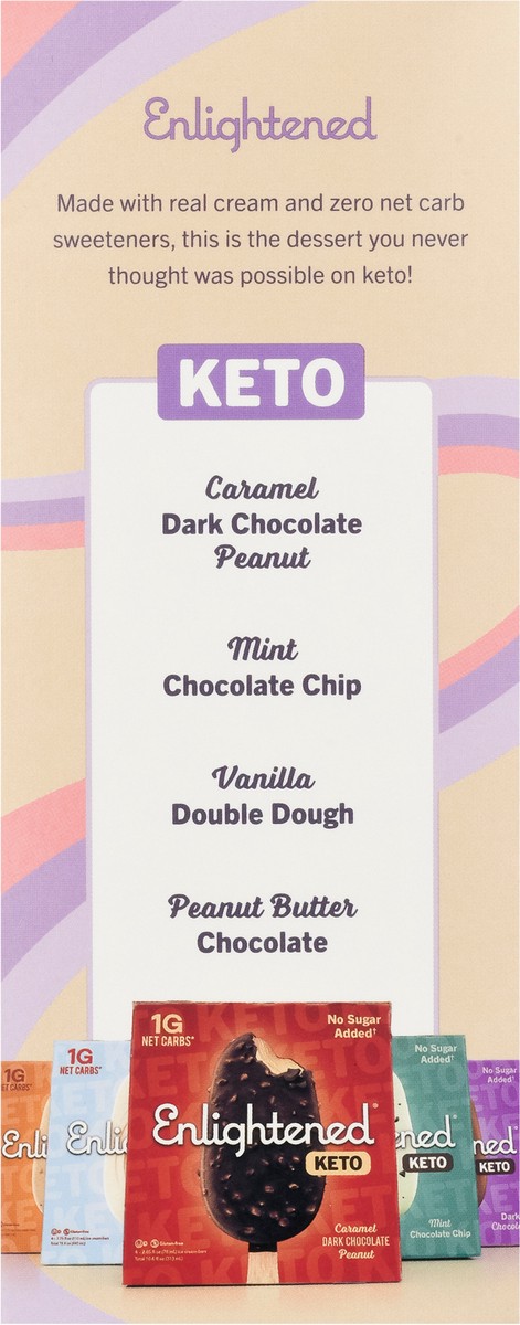 slide 5 of 14, Enlightened Keto Dark Chocolate Ice Cream Bars 4 - 3.75 fl oz Bars, 4 ct