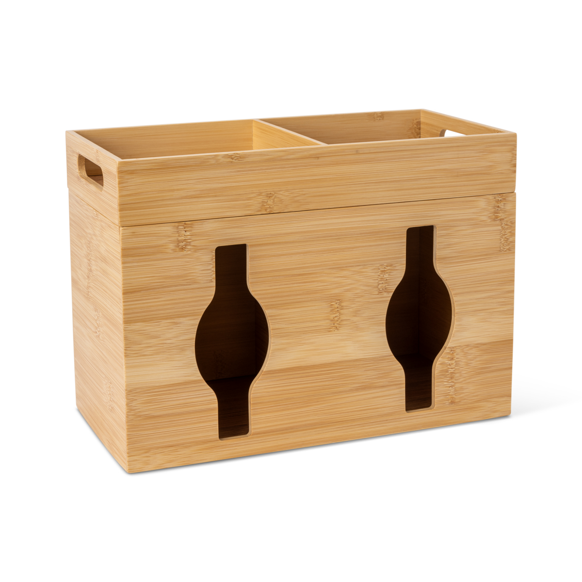 slide 4 of 7, Core Bamboo Plastic Bag Organization, 2-Section, 1 ct