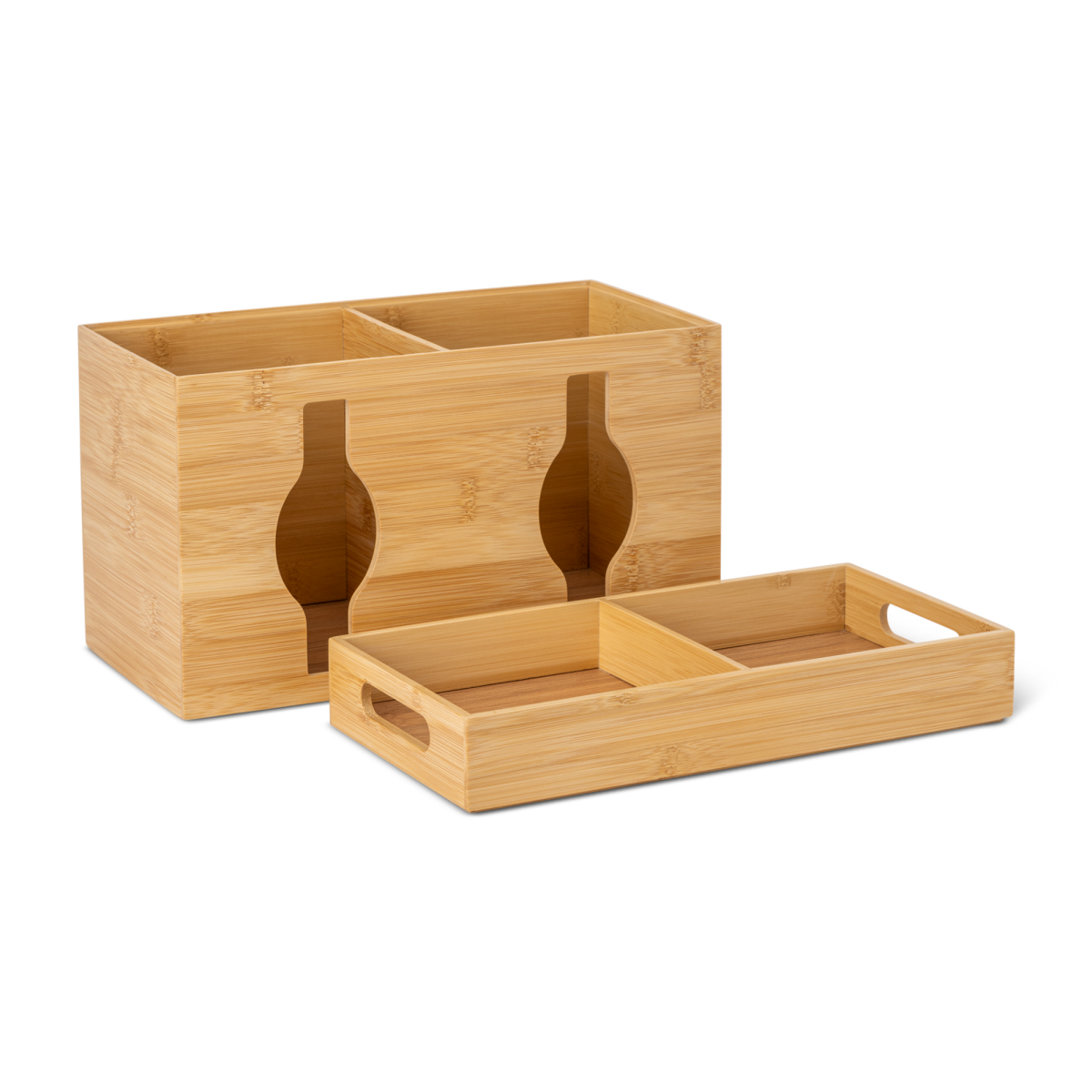 slide 6 of 7, Core Bamboo Plastic Bag Organization, 2-Section, 1 ct