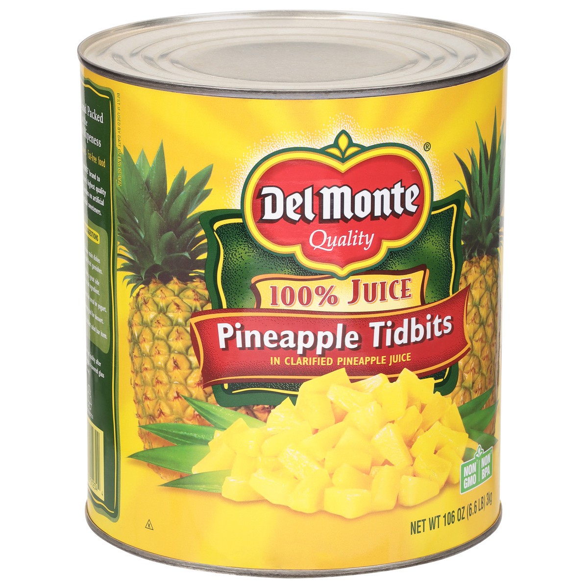 slide 5 of 14, Del Monte 100% Juice Pineapple Tidbits 106 oz, 106 oz